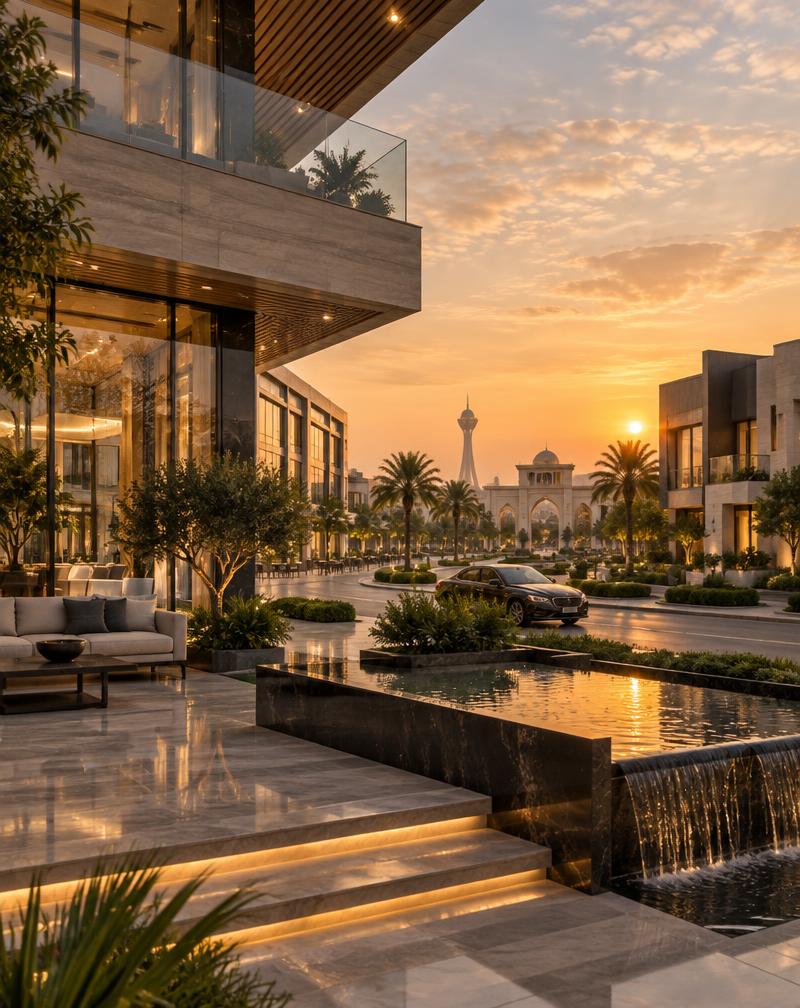Commercial and residential construction site